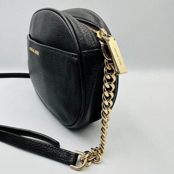 MICHAEL KORS GINNY STUDDED Medium MESSENGER CROSSBODY black bag starburst studs - Picture 16 of 16